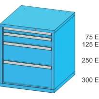 Skříň zásuvková ZB, 4 zásuvky