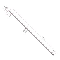 Paprsek DT Champion 2,34 x 304mm, bend/zahnutý, stříbrný