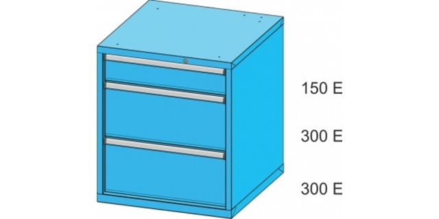 Skříň zásuvková ZB, 3 zásuvky