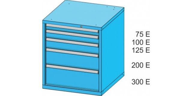 Skříň zásuvková ZB, 5 zásuvek
