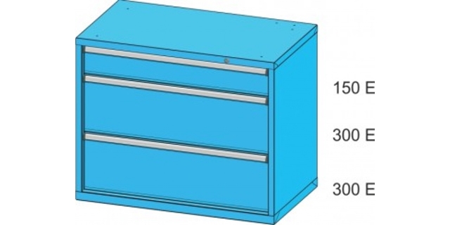 Skříň zásuvková ZC, 3 zásuvky