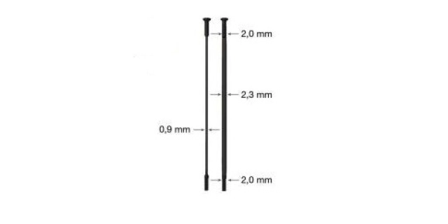 Paprsek SAPIM CX RAY 271-310mm, straight/rovný, černý